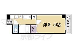 レ・タン・ドゥ・ラ・メールCK4 1Kの間取図画像