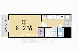 レゼフィール 1Kの間取図画像