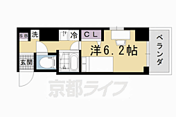 CAMPUSVILLAGE京都今出川通 ワンルームの間取図画像