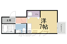 ブリエ西大路 ワンルームの間取図画像
