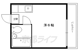 ヴォーンハイムテラモト 1Kの間取図画像