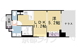 リーガル京都西陣2 1LDKの間取図画像