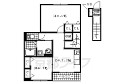 アルカンシエルコリーヌ 2DKの間取図画像