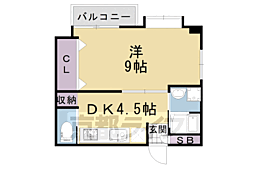 リアライズ京都沓掛 1DKの間取図画像