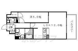 プレサンス京都西院 1LDKの間取図画像