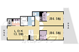 シャーメゾンGrass 2LDKの間取図画像