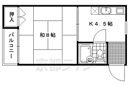 ハイツ石原 1Kの間取図画像