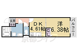 グランデコート竹鼻EAST 1DKの間取図画像