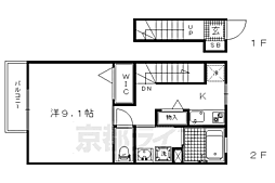 メゾン・ド・ソレイユ 1Kの間取図画像