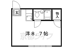 きぬがさビル ワンルームの間取図画像