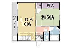 林マンション 1LDKの間取図画像