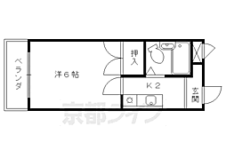 グリーンハイツ東山 1Kの間取図画像