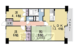 グランシティ京都1番館 3LDKの間取図画像