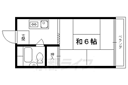 プラザパル 1Kの間取図画像