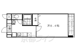 ハウスセゾン御所南 1Kの間取図画像