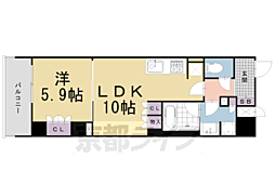 リーガル京都二条城前 1LDKの間取図画像