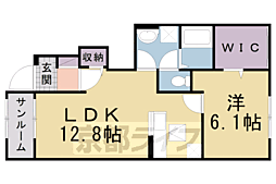 クレメント木津八ヶ坪A 1階/-