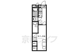 レオパレスアゼリア 1Kの間取図画像