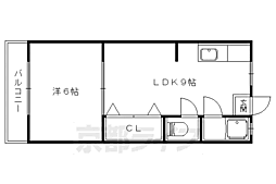 福徳マンション 1LDKの間取図画像