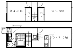 レオパレスヴィラパルク弐番館 1階/-