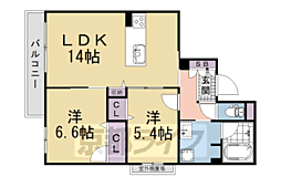 シャーメゾン ヒカリ 2LDKの間取図画像