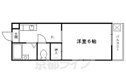 久保ハイツ 1Kの間取図画像