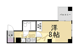 アメニティK2 1Kの間取図画像