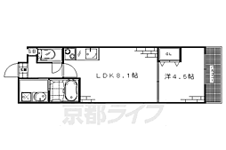 サクシード丹波橋 1LDKの間取図画像