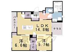 シャーメゾン高徳寺1 2LDKの間取図画像