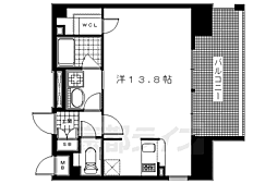 RESIDIA御所東 ワンルームの間取図画像