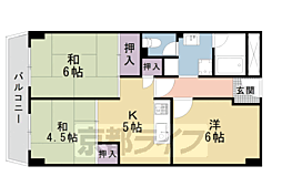 洛西ハイツ 3DKの間取図画像
