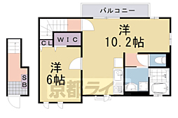 京RANZAN2 1LDKの間取図画像