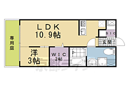 ハートフルスイーツ東向日 1LDKの間取図画像