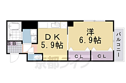 ベル・アビタシオン 1DKの間取図画像