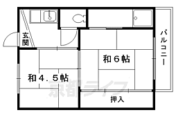 ビレッジハウス長岡3号棟 2Kの間取図画像