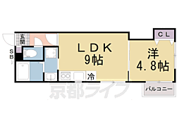 Chouchoukuzuha 1LDKの間取図画像
