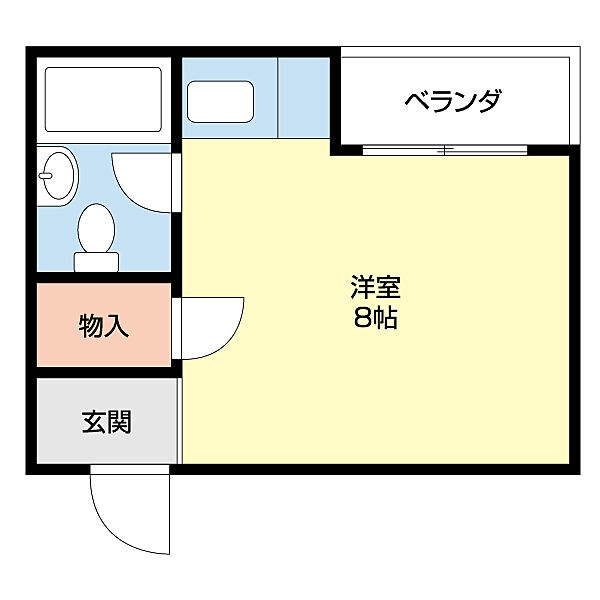 コーポホワイト南出島Ｃ棟 ｜和歌山県和歌山市手平出島(賃貸マンション1R・2階・18.00㎡)の写真 その2