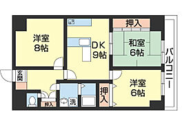 Wajima小雑賀マンション 501 ｜ 和歌山県和歌山市小雑賀３丁目（賃貸マンション3LDK・5階・68.90㎡） その2