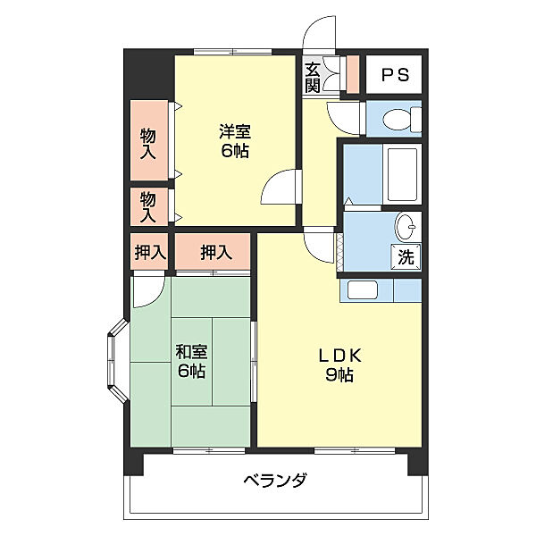 マンション光陽I 108｜和歌山県和歌山市次郎丸(賃貸マンション2LDK・1階・51.00㎡)の写真 その2