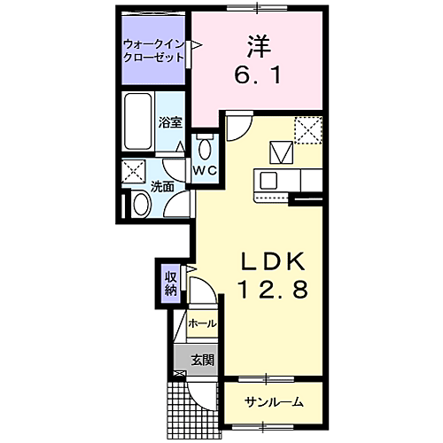 ハウスプリムローズ　VI 102｜和歌山県海南市重根西１丁目(賃貸アパート1LDK・1階・50.16㎡)の写真 その2