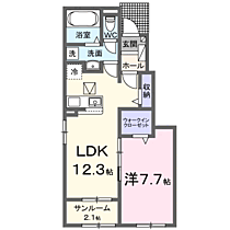 メゾンルミネ　隅田　II 103 ｜ 和歌山県橋本市隅田町中島253-2（賃貸アパート1LDK・1階・50.14㎡） その2