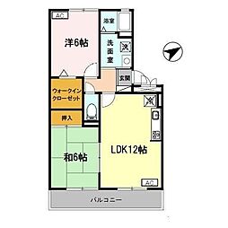 ファースト西浜 2LDKの間取図画像