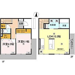 D-Luce納定(ディールーチェノウジョウ) 1階2LDKの間取り