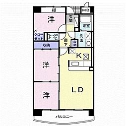 ポルトーネ 1階3LDKの間取り