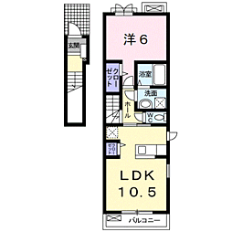プラセール 1LDKの間取図画像