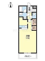 ルーチェ秋月 ワンルームの間取図画像