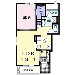 シエンノワール 1LDKの間取図画像