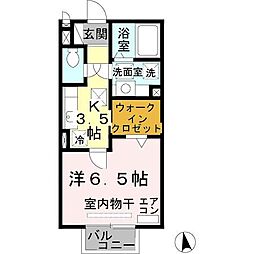 ピノコラ 1Kの間取図画像