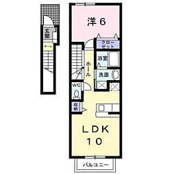 サニーパレス 1LDKの間取図画像