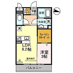 サンテラス吹上 1LDKの間取図画像